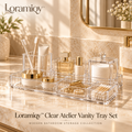 Loramiqy™ Clear Atelier Vanity Tray Set