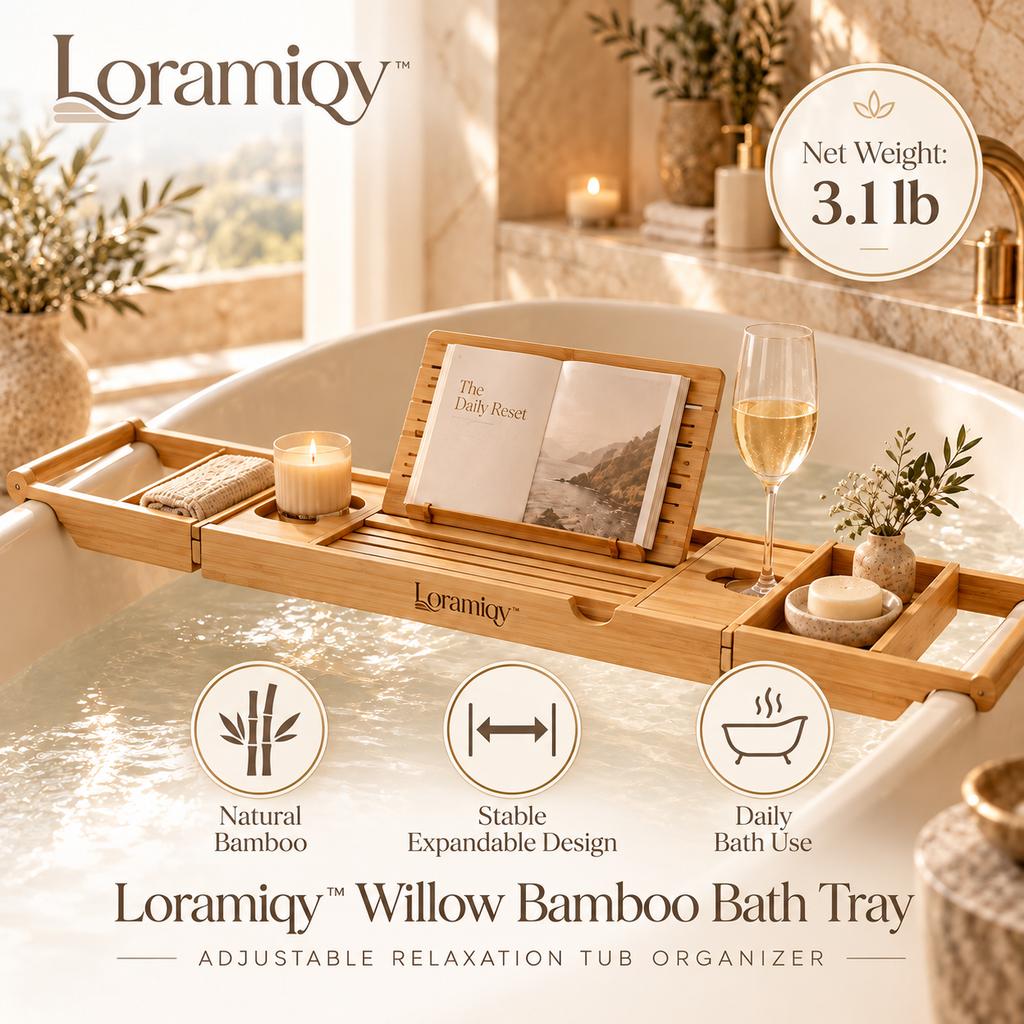 Loramiqy™ Willow Bamboo Bath Tray