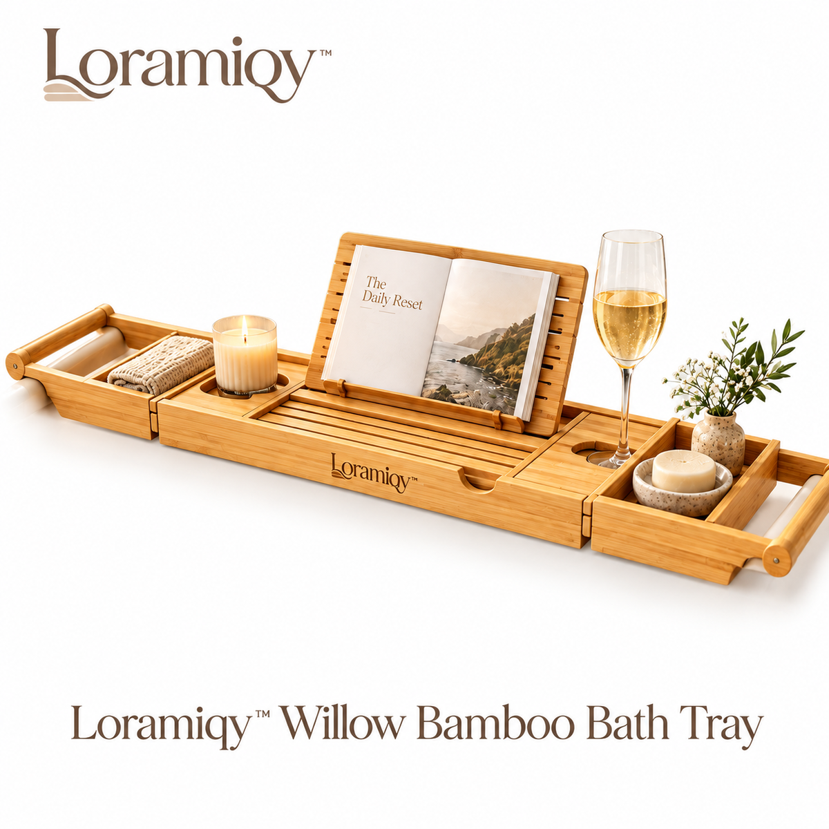 Loramiqy™ Willow Bamboo Bath Tray