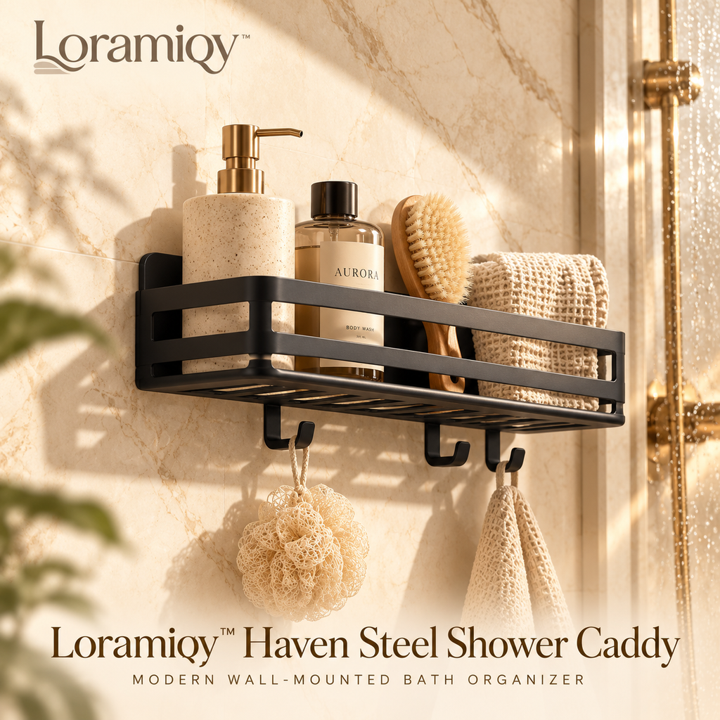 Loramiqy™ Haven Steel Shower Caddy