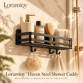 Loramiqy™ Haven Steel Shower Caddy