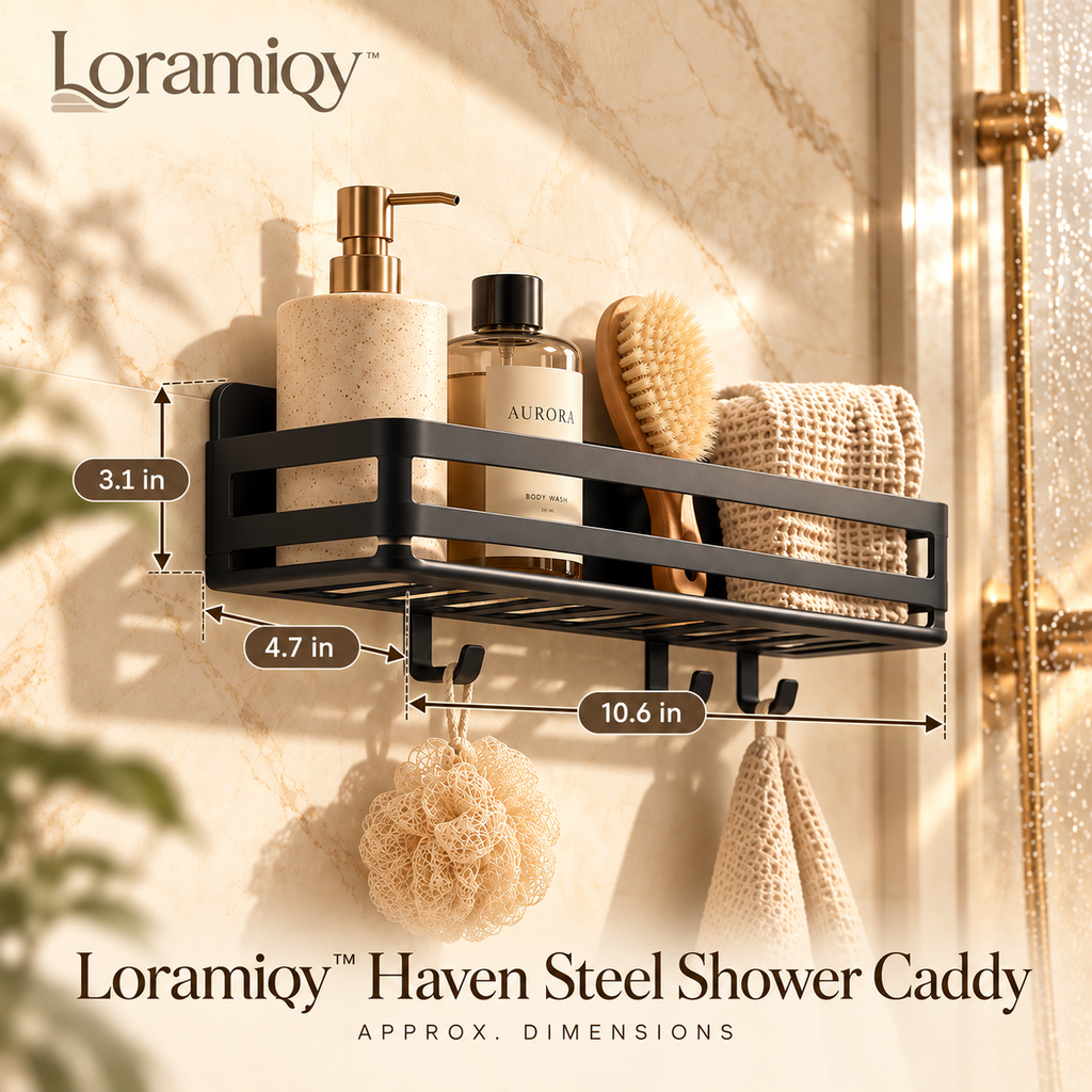 Loramiqy™ Haven Steel Shower Caddy