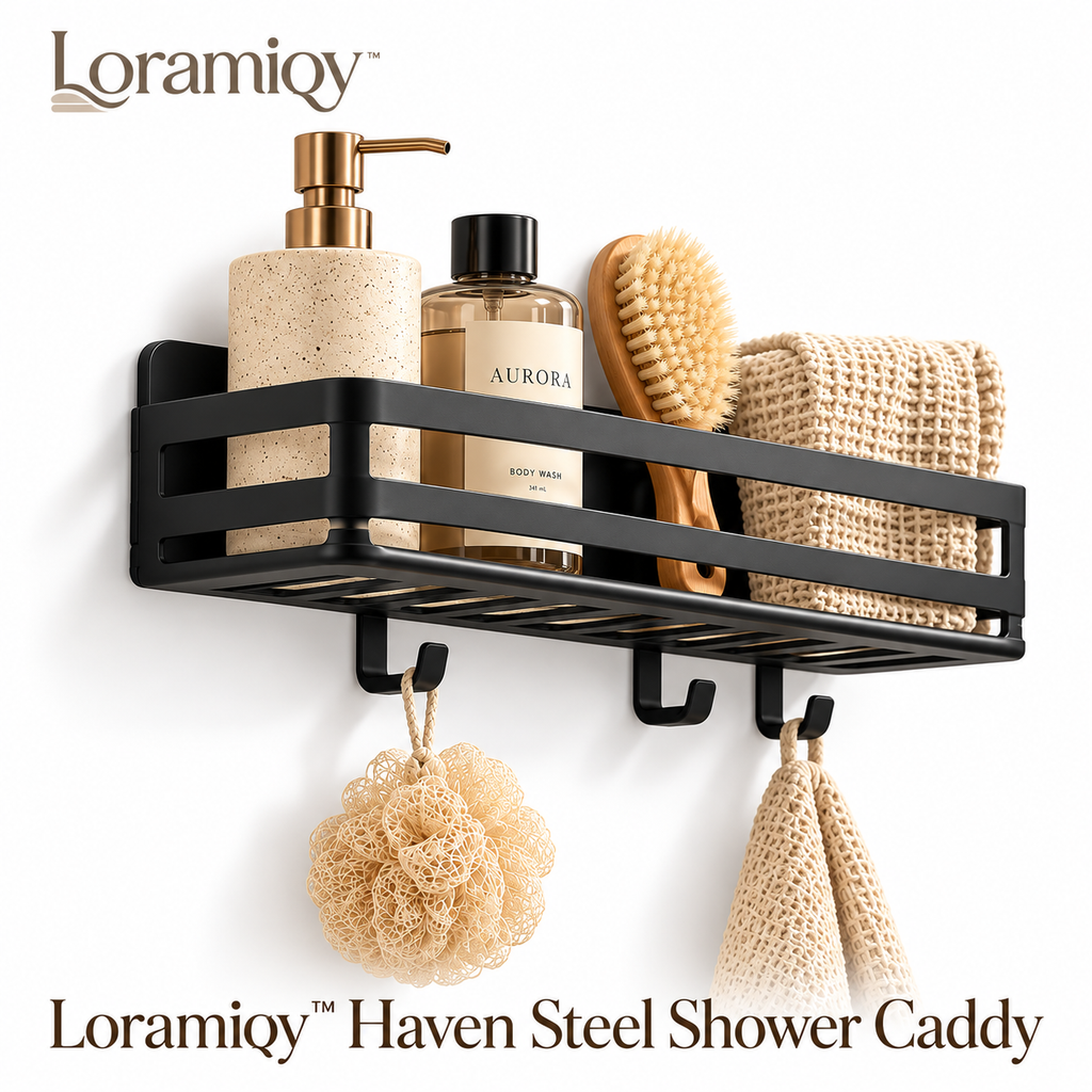 Loramiqy™ Haven Steel Shower Caddy