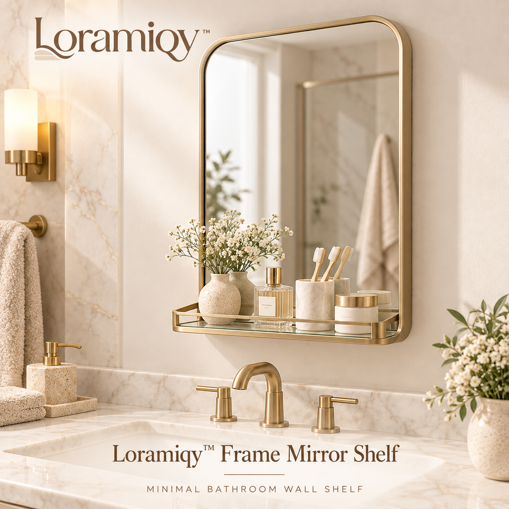 Loramiqy™ Frame Mirror Shelf