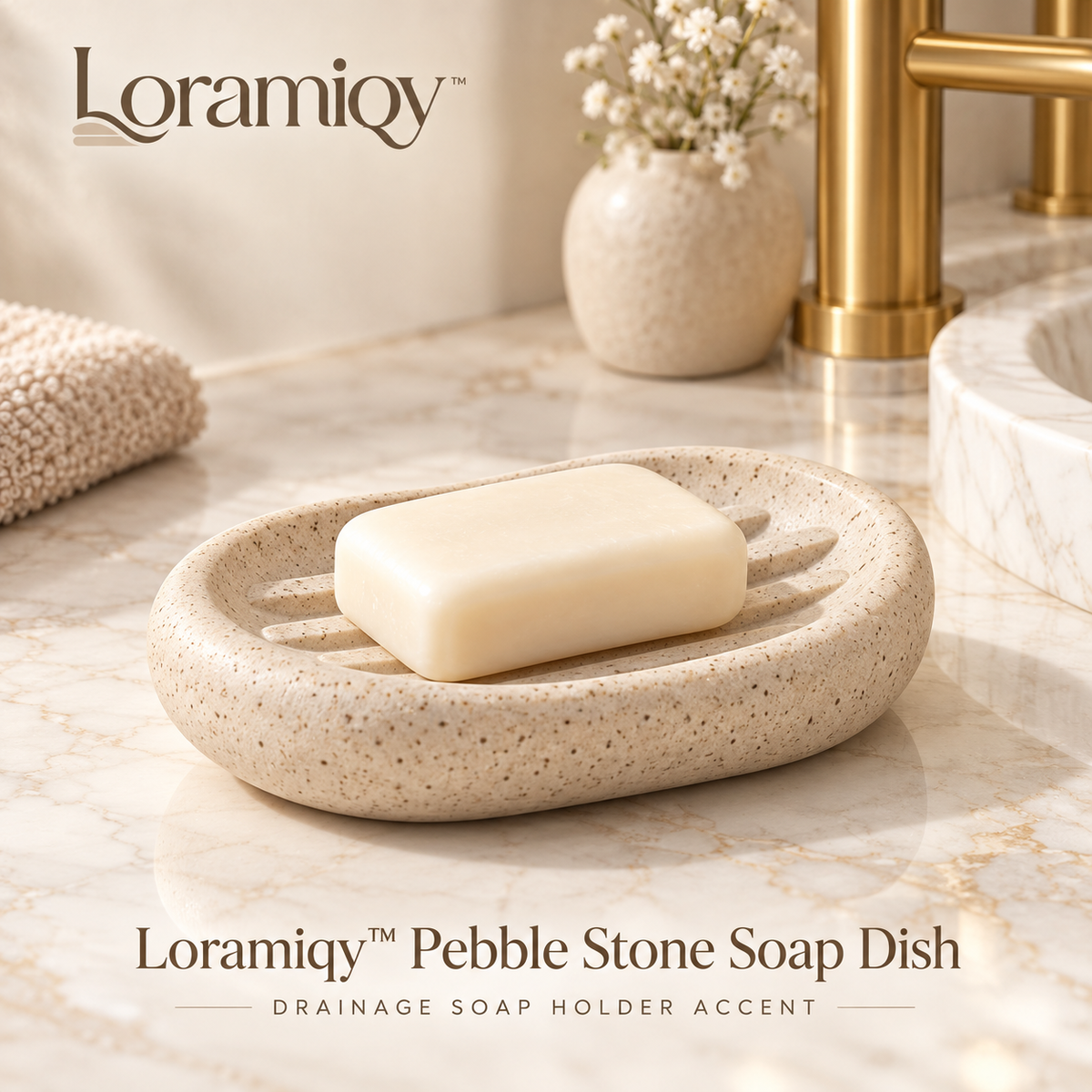 Loramiqy™ Pebble Stone Soap Dish