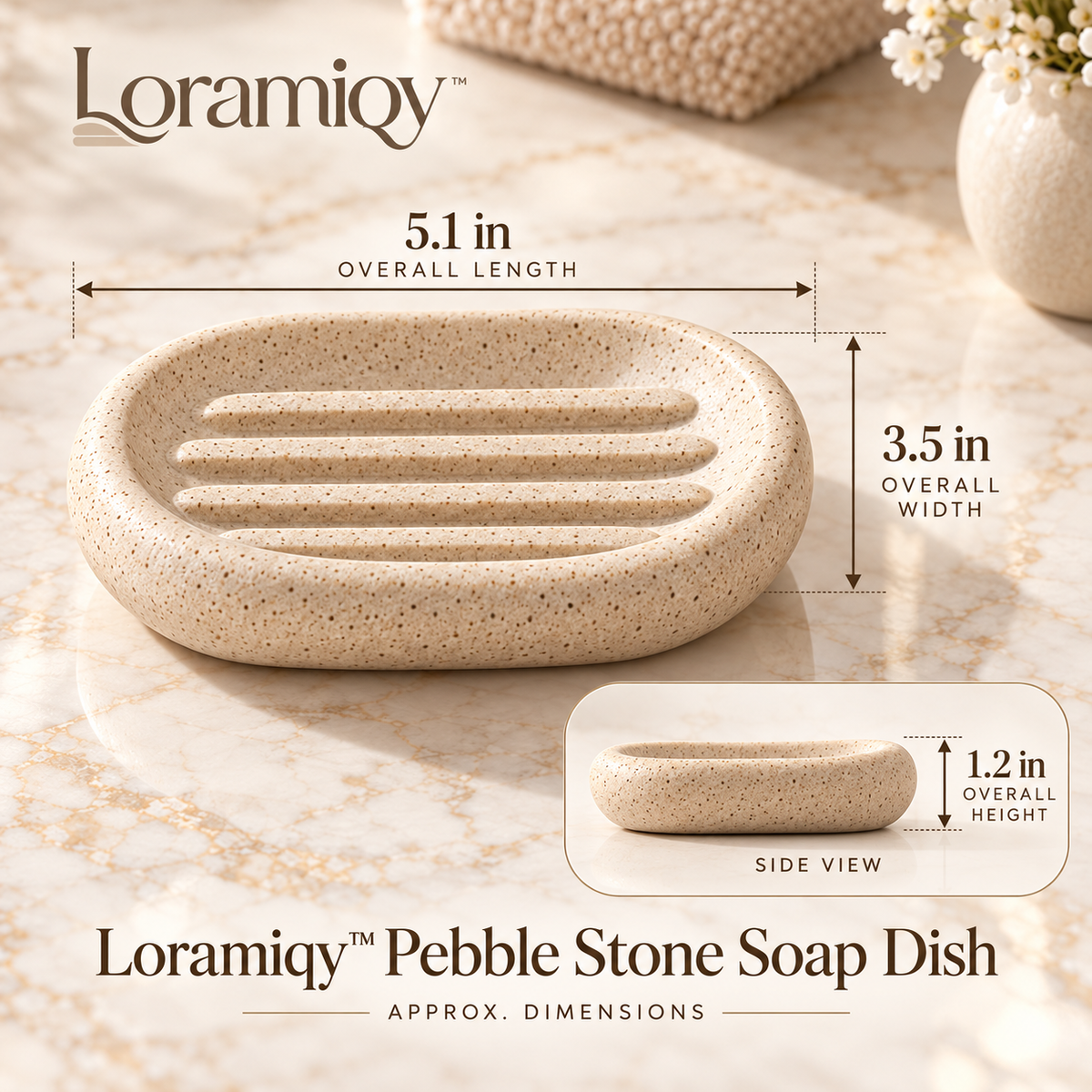 Loramiqy™ Pebble Stone Soap Dish