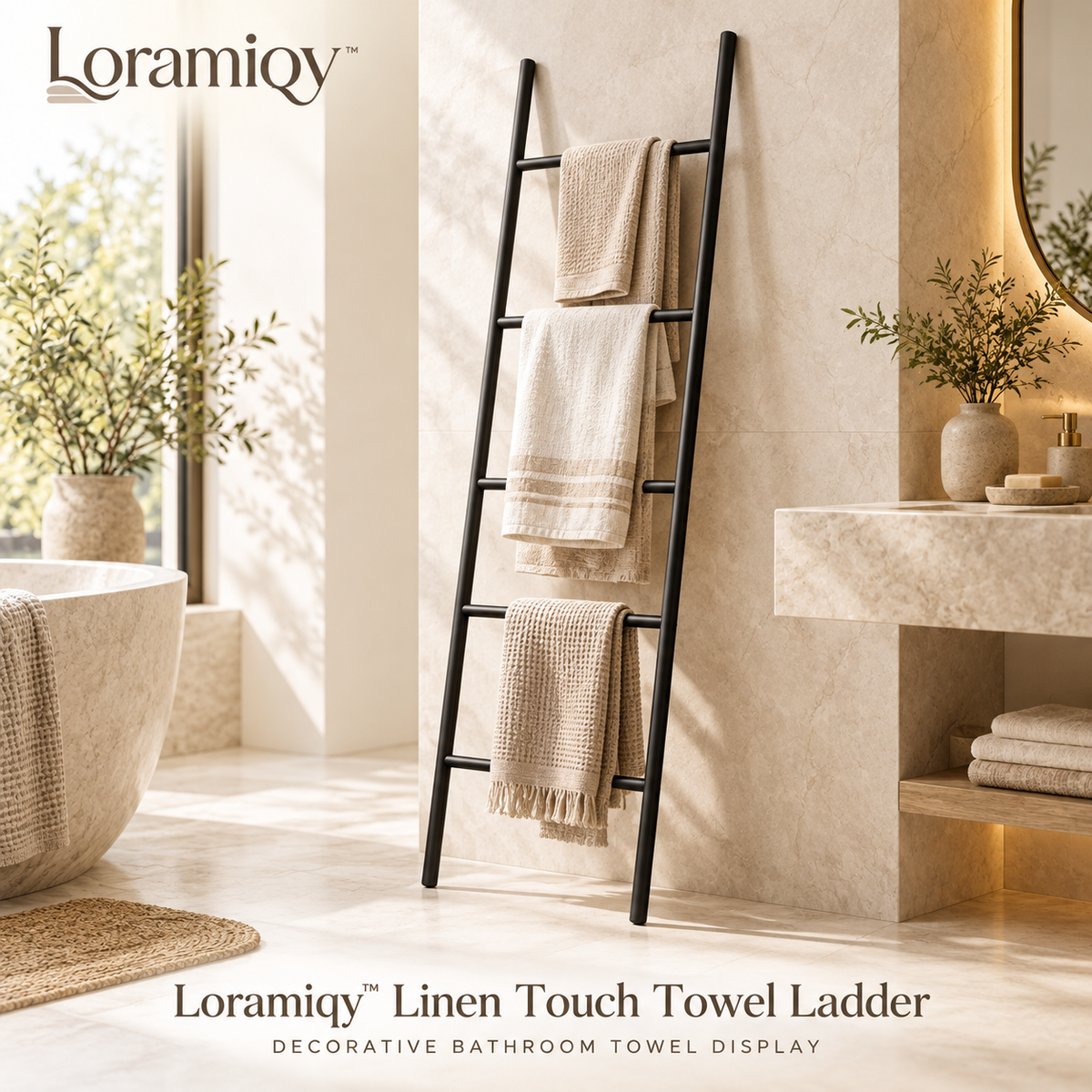 Loramiqy™ Linen Touch Towel Ladder