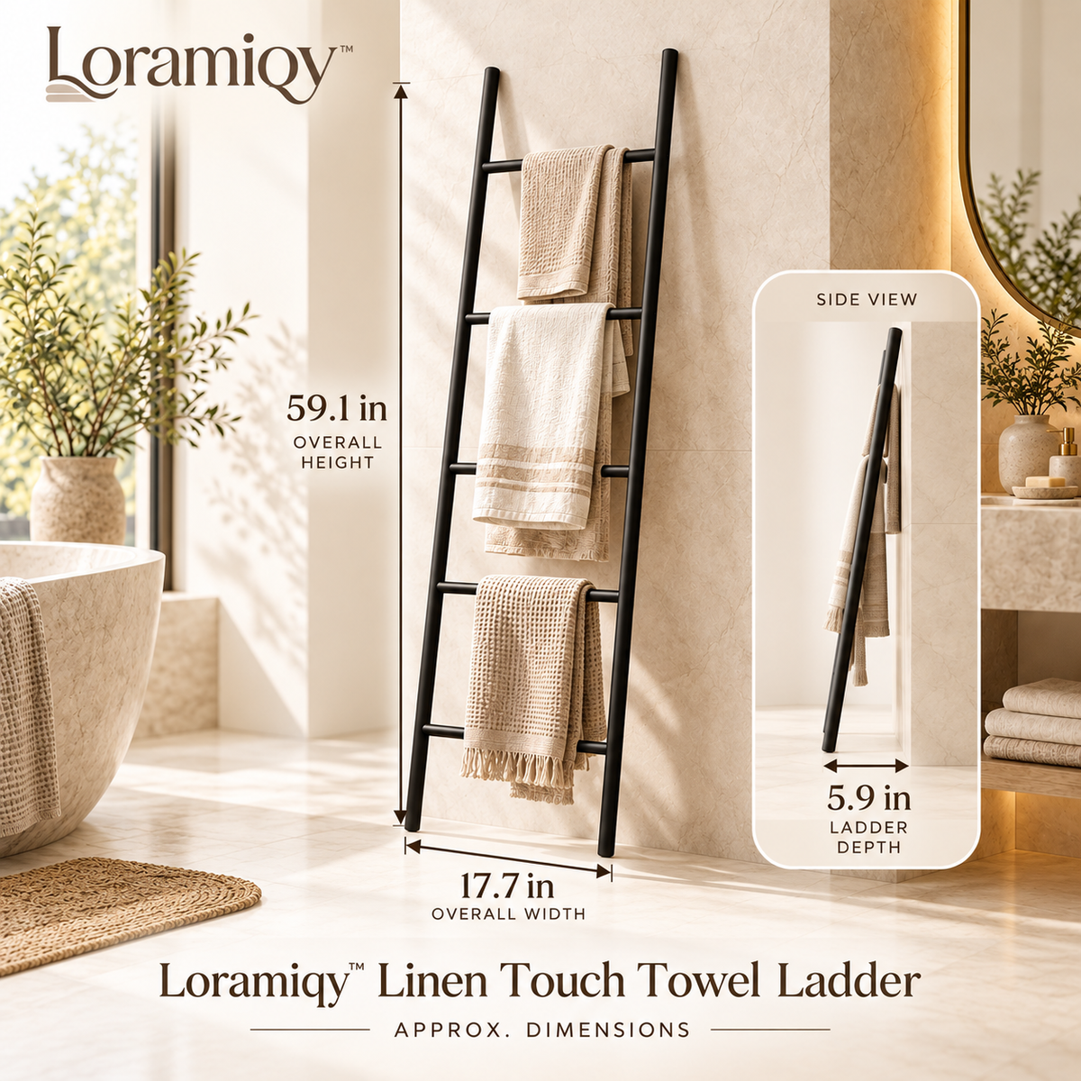 Loramiqy™ Linen Touch Towel Ladder
