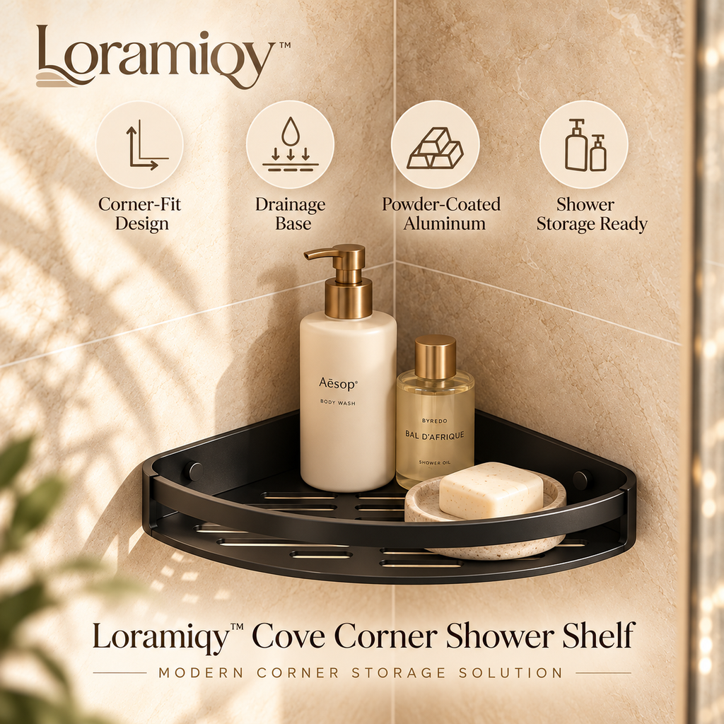 Loramiqy™ Cove Corner Shower Shelf