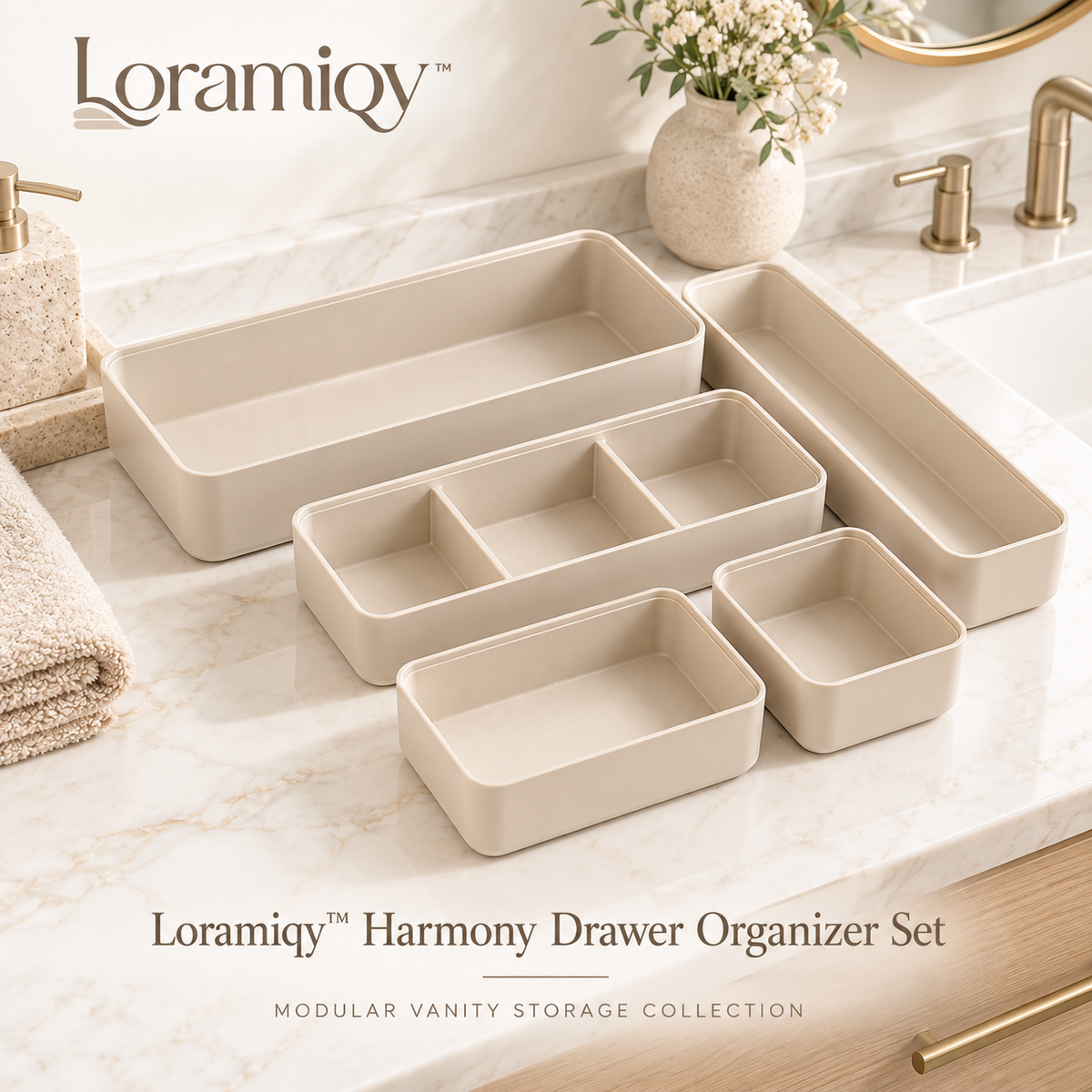 Loramiqy™ Harmony Drawer Organizer Set