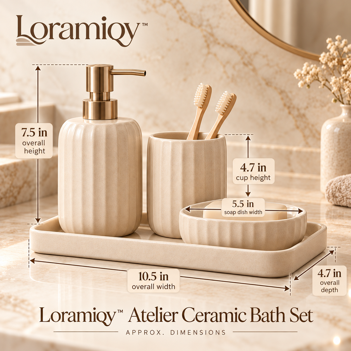 Loramiqy™ Atelier Ceramic Bath Set
