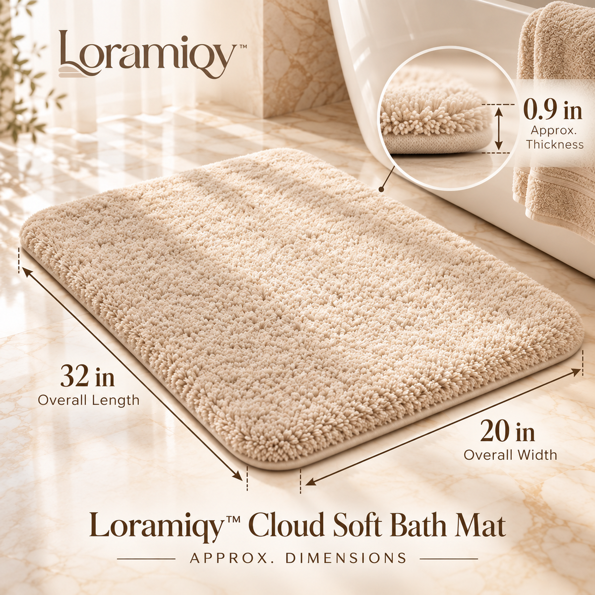 Loramiqy™ Cloud Soft Bath Mat